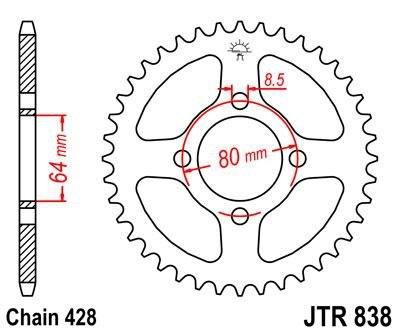 Звезда задняя JT Sprockets JTR 838.45